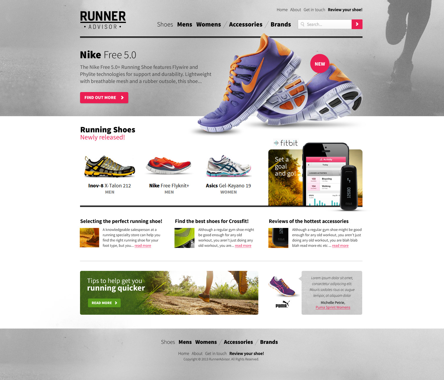 Runner Advisor Homepage